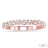 1/4 ctw Round Cut Diamond Stack Band in 14K Rose Gold