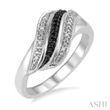 1/10 ctw White and Black Diamond Fashion Ring in Sterling Silver