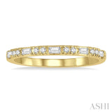 1/6 ctw Baguette and Round Cut Diamond Stack Band in 14K Yellow Gold