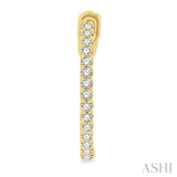 1/2 ctw Inside-Out Round Cut Diamond Hoop Earrings in 14K Yellow Gold