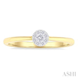 1/10 ctw Lovebright Petite Round Shape Round Cut Diamond Fashion Ring in 10K Yellow Gold