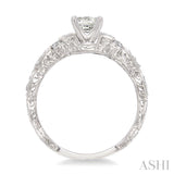 1/6 ctw Diamond Semi-Mount Engagement Ring in 14K White Gold