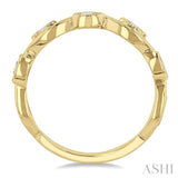 1/20 ctw Marquise Shape Round Cut Diamond Stackable Band in 14K Yellow Gold