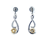 Sterl. S.- Gold filled Ear w/ Dia/Gem