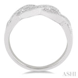 Infinity Shape Silver Diamond Fashion Ring