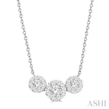 Lovebright Essential Three Stone Diamond Necklace