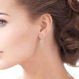 Straight Bar Diamond Earrings