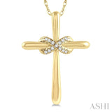 Infinity Shape Cross Diamond Pendant