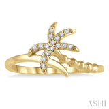 Palm Tree Petite Diamond Fashion Ring