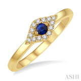 Evil Eye Petite Gemstone & Diamond Fashion Ring