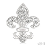 Fleur De Lis Petite Diamond Earrings