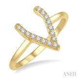 Wish Bone Petite Diamond Ring