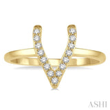 Wish Bone Petite Diamond Ring