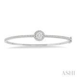 Stackable Round Shape Lovebright Diamond Bangle