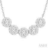 5 Stone Lovebright Essential Diamond Necklace