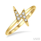 Lightning Bolt Petite Diamond Fashion Ring