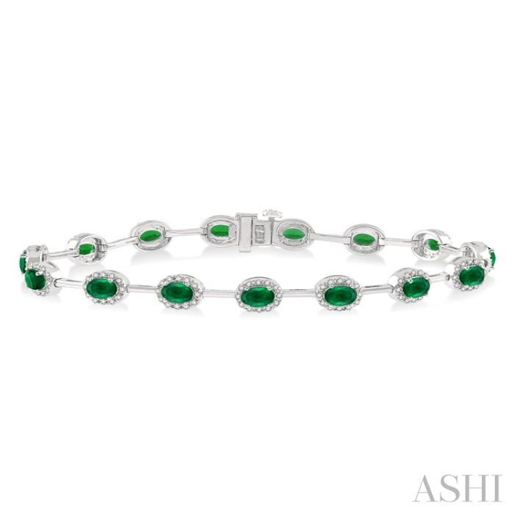 Teardrop Halo Emerald Bracelet Mangalsutra – Mangalsutraonline