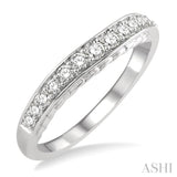 3/8 ctw Round Cut Diamond Wedding Band in 14K White Gold